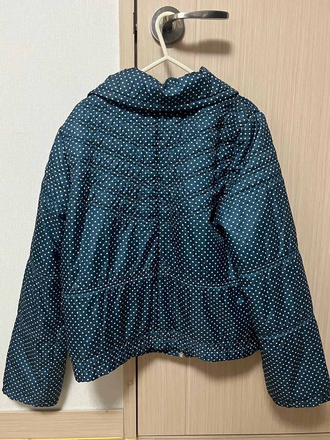 빈티지 도트 숏패딩 상품이미지2