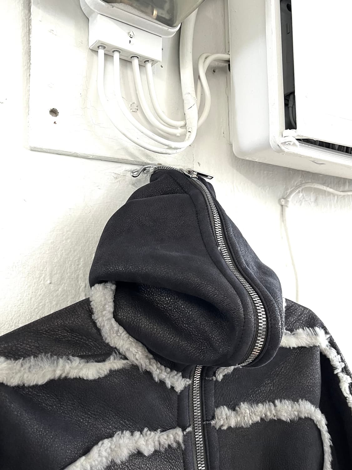 릭오웬스 2022FW 램스킨 시어링 레더 김프 후드 무스탕 자켓 상품이미지5