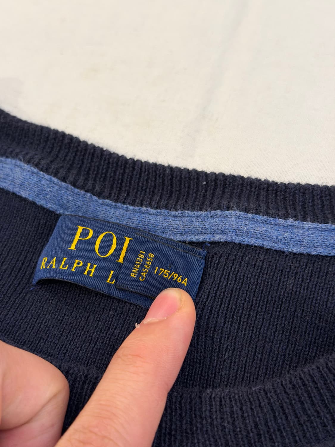 폴로 랄프로렌 와플 코튼 니트 네이비 상품이미지4