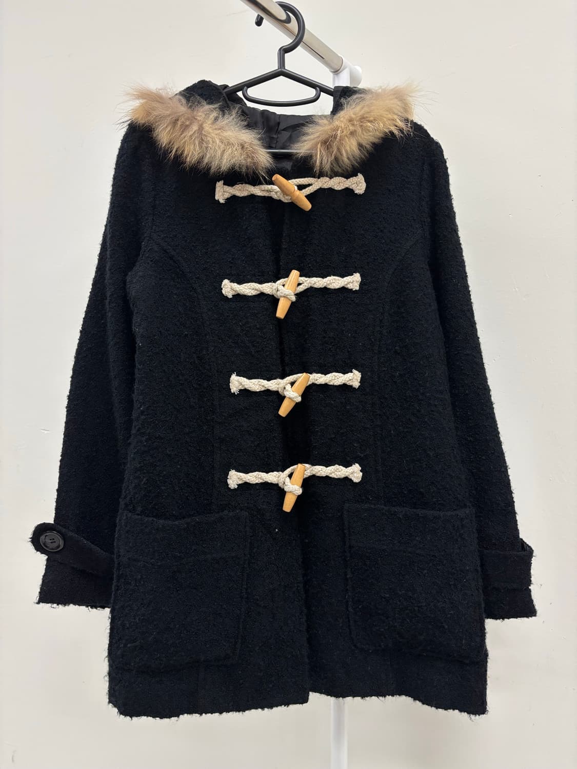 빈티지 후드 더플 코트 상품이미지5