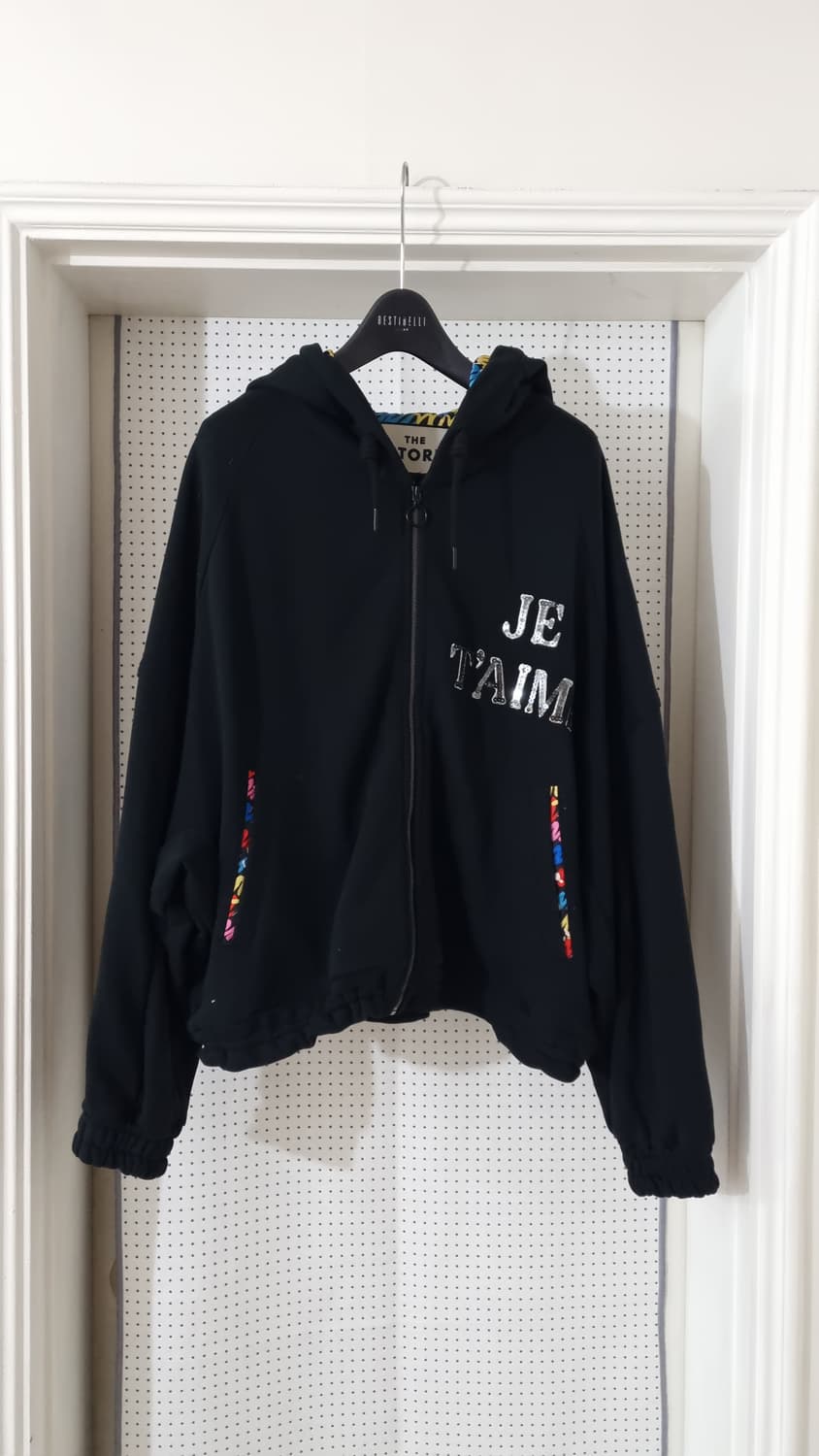 한섬 더스토어 스팽글 믹스컬러 집업 상품이미지1