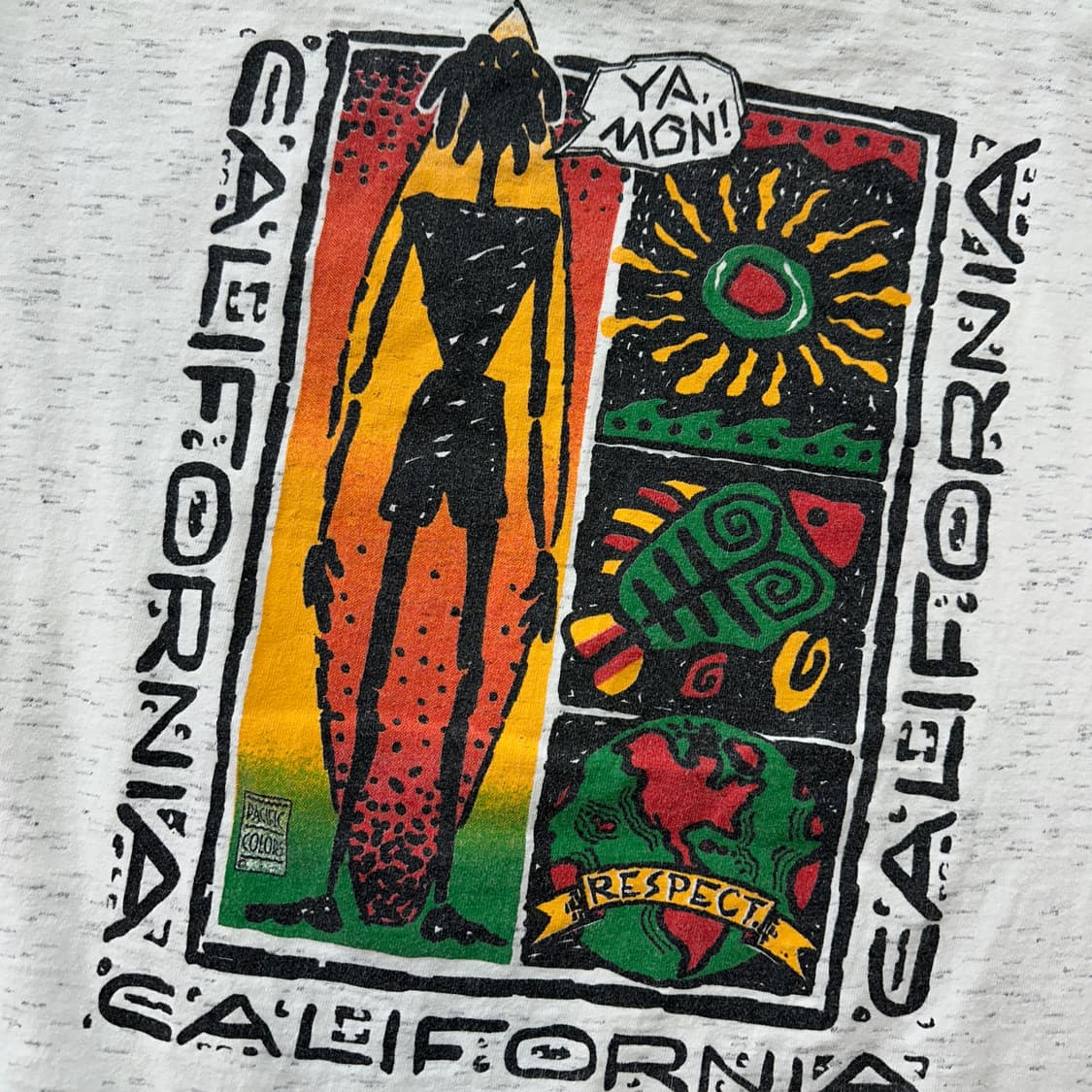 90s USA 오네이타 서핑 야만 빈티지 싱글스티치 티셔츠 L 상품이미지4