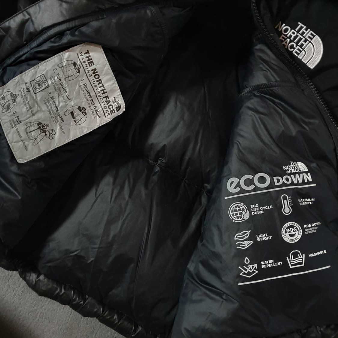 S 90 노스페이스 화이트라벨 노벨티 눕시 패딩 블랙 상품이미지9