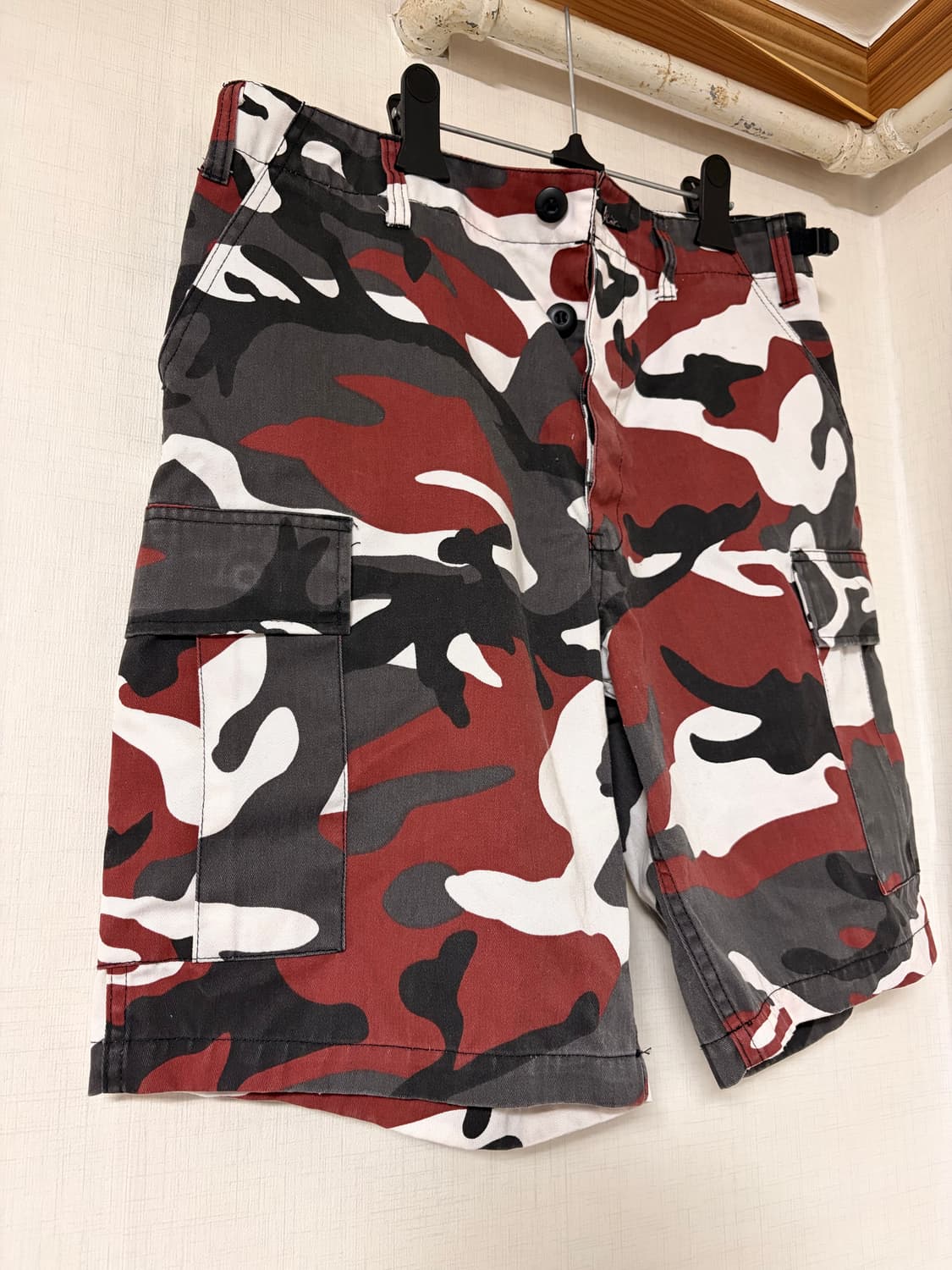 빈티지 카모플라쥬 팬츠 레드 상품이미지1
