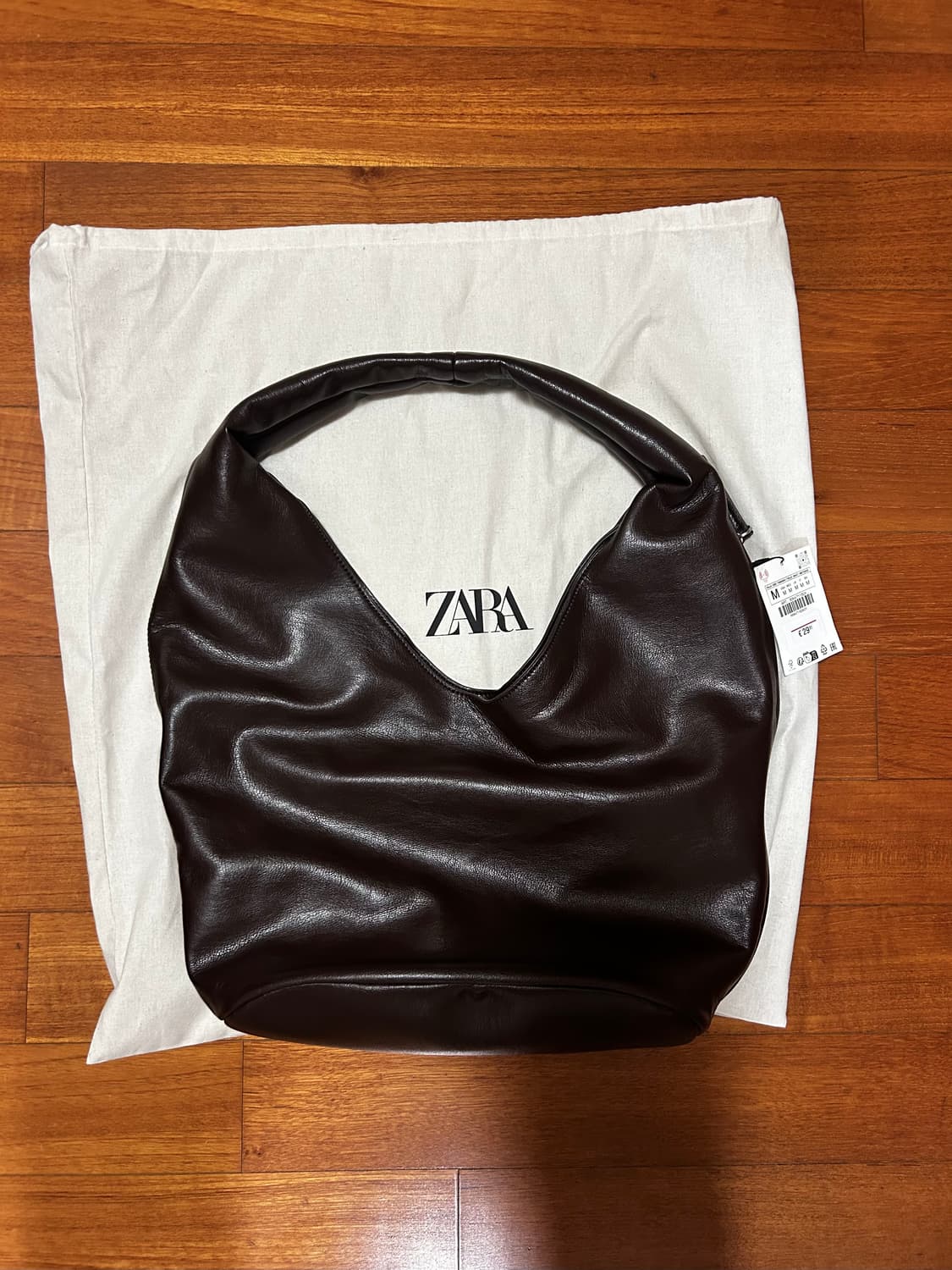 자라 맥시 버킷백(버건디 레드)  상품이미지4