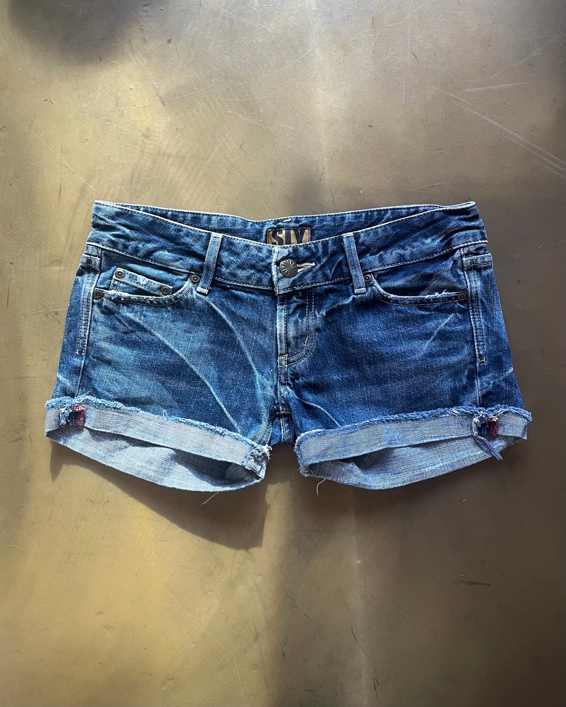 SLY スライ Vintage Washed Denim Hot Pants 상품이미지4