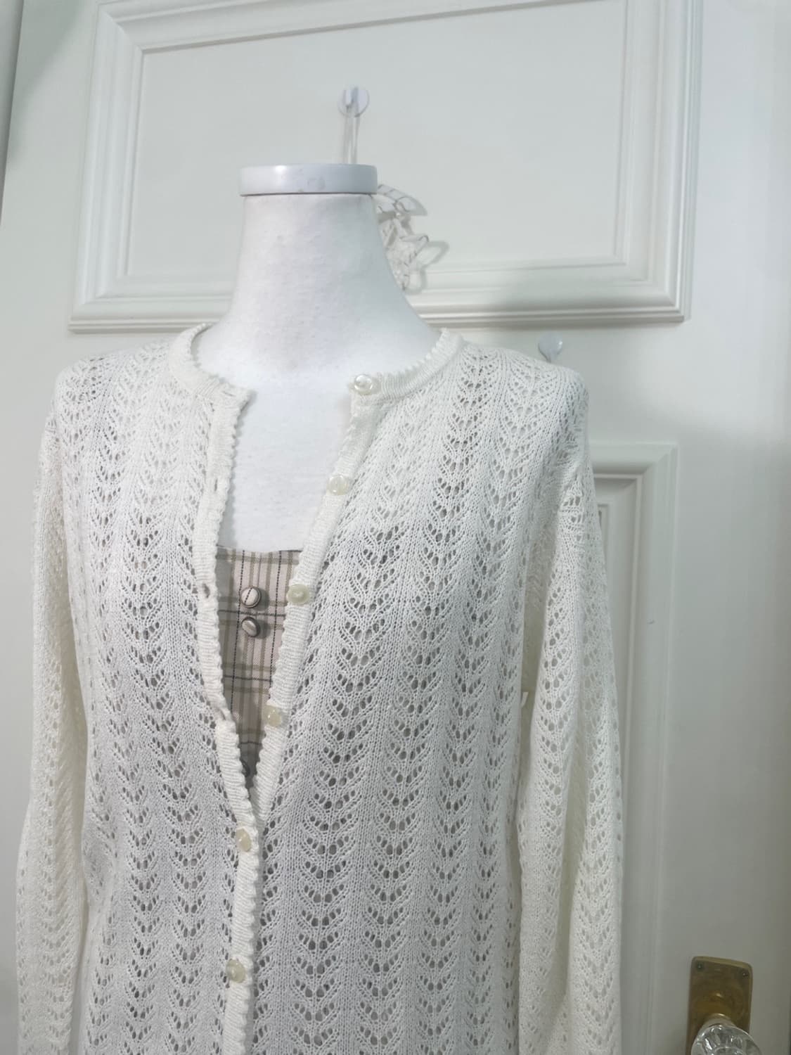 Ivory crochet spring cardigan(size-M) 상품이미지7