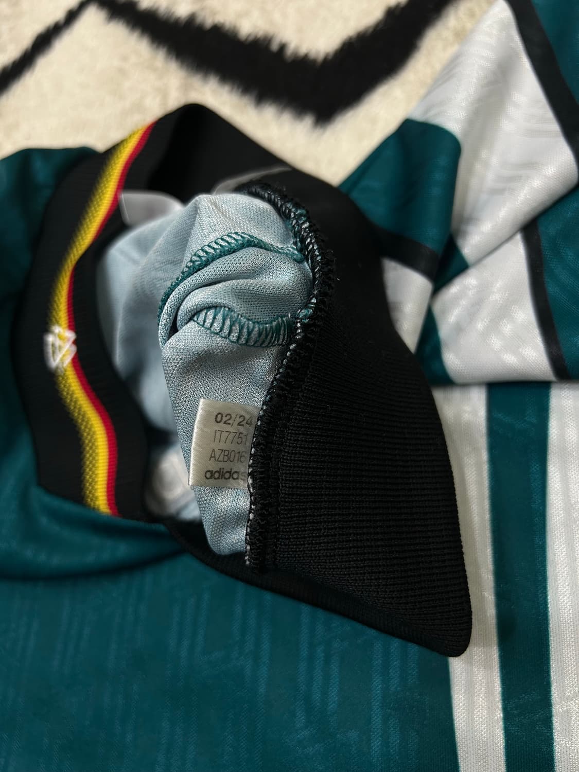 [3XL]아디다스 독일 1996 레트로 반팔 유니폼 상품이미지6