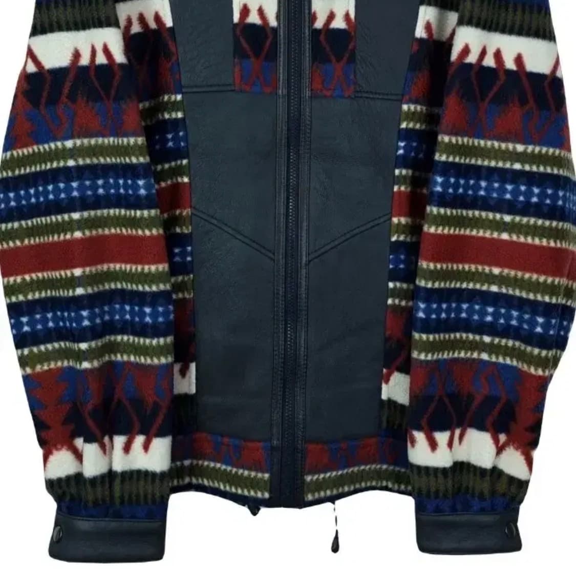 램스킨 양가죽 에스닉 패턴 플리스 쉐르파 자켓 상품이미지5