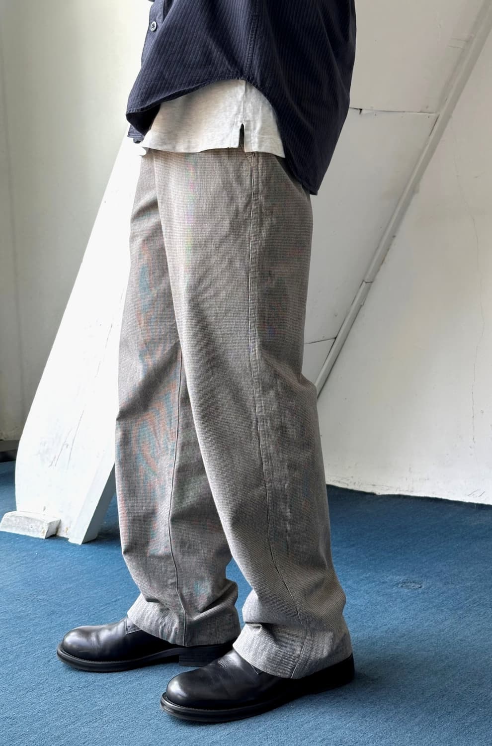 CHEF CHECK COTTON WOOL WIDE PANTS 상품이미지8