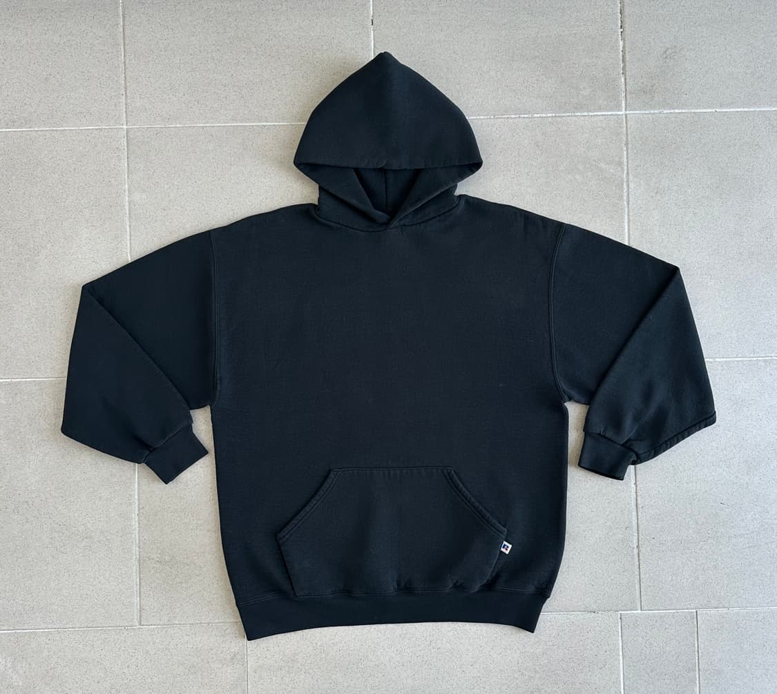 90s 빈티지 러셀 후드 블랙 L 상품이미지1