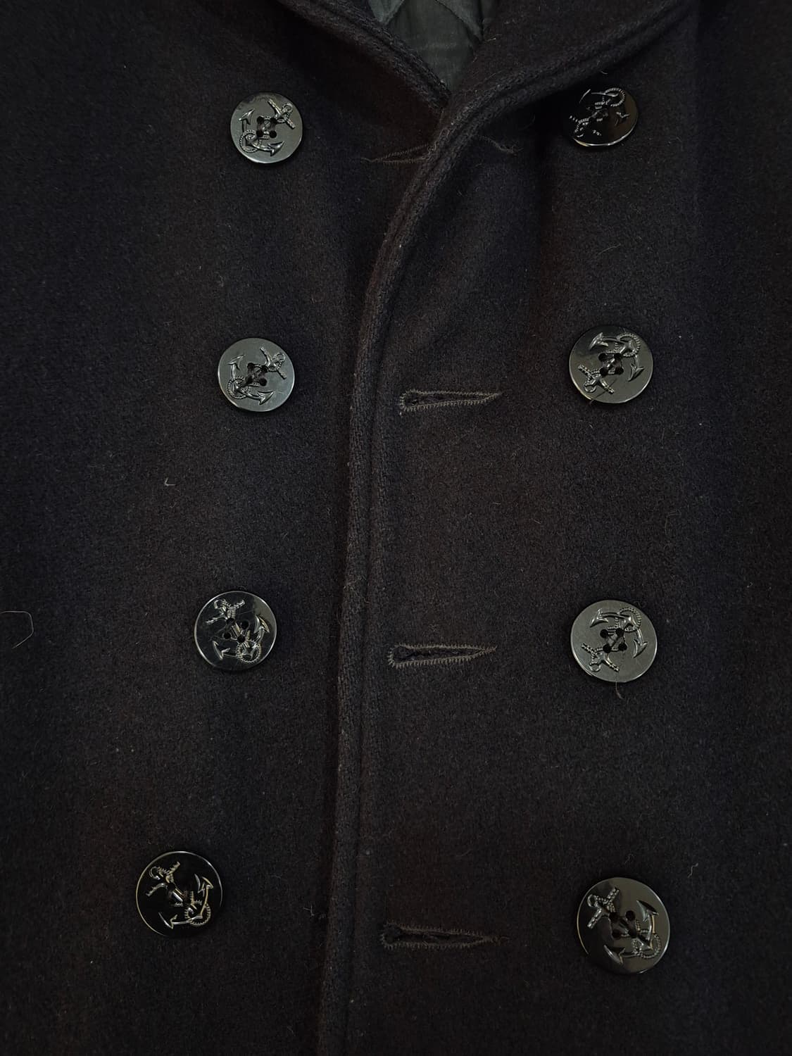 Schott 740N 오리지날 해군 멜톤울 퀄팅 피코트 남성 100105 상품이미지3