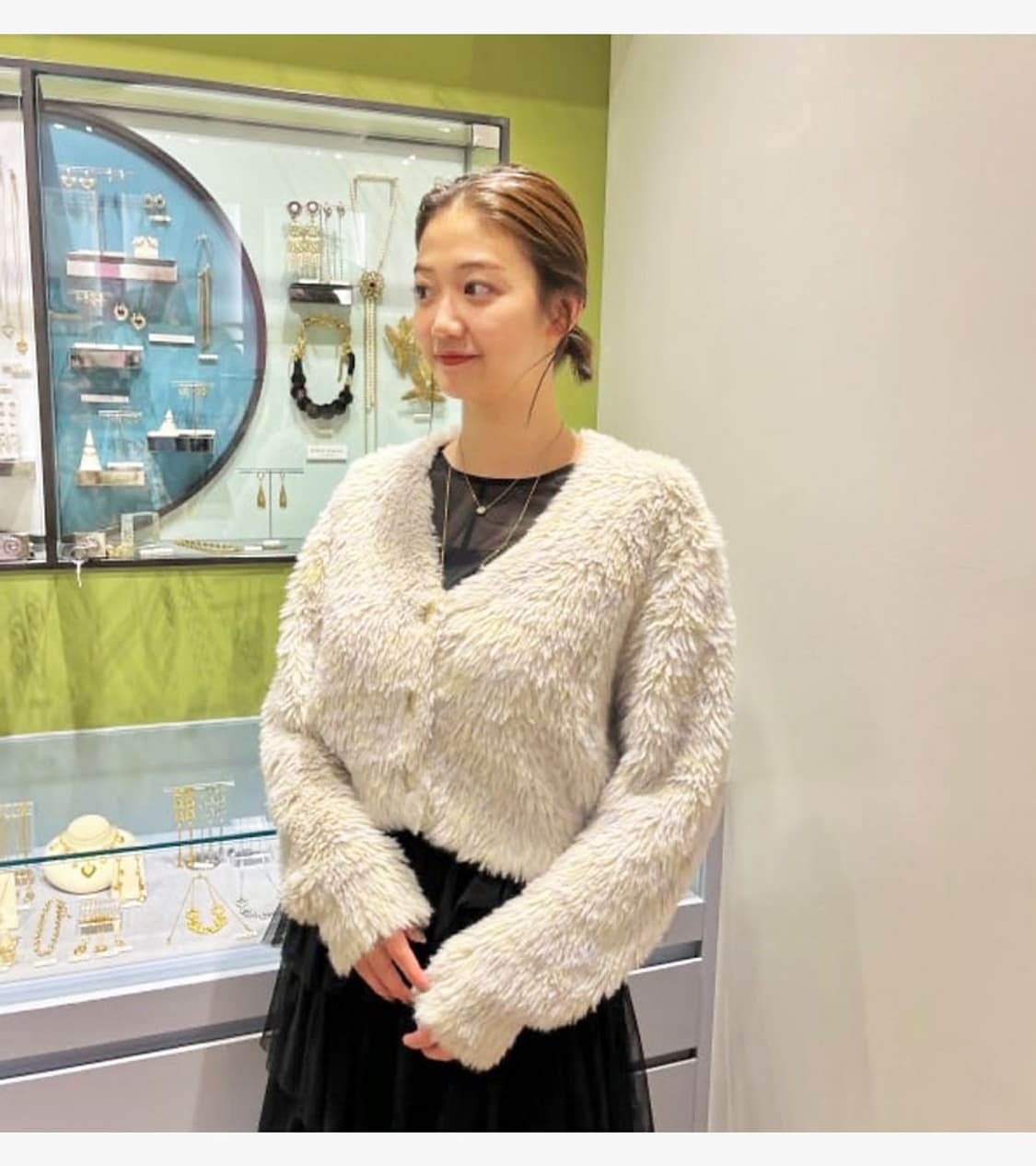 RAY BEAMS - 23FW MIX FEATHER CARDIGAN 상품이미지4