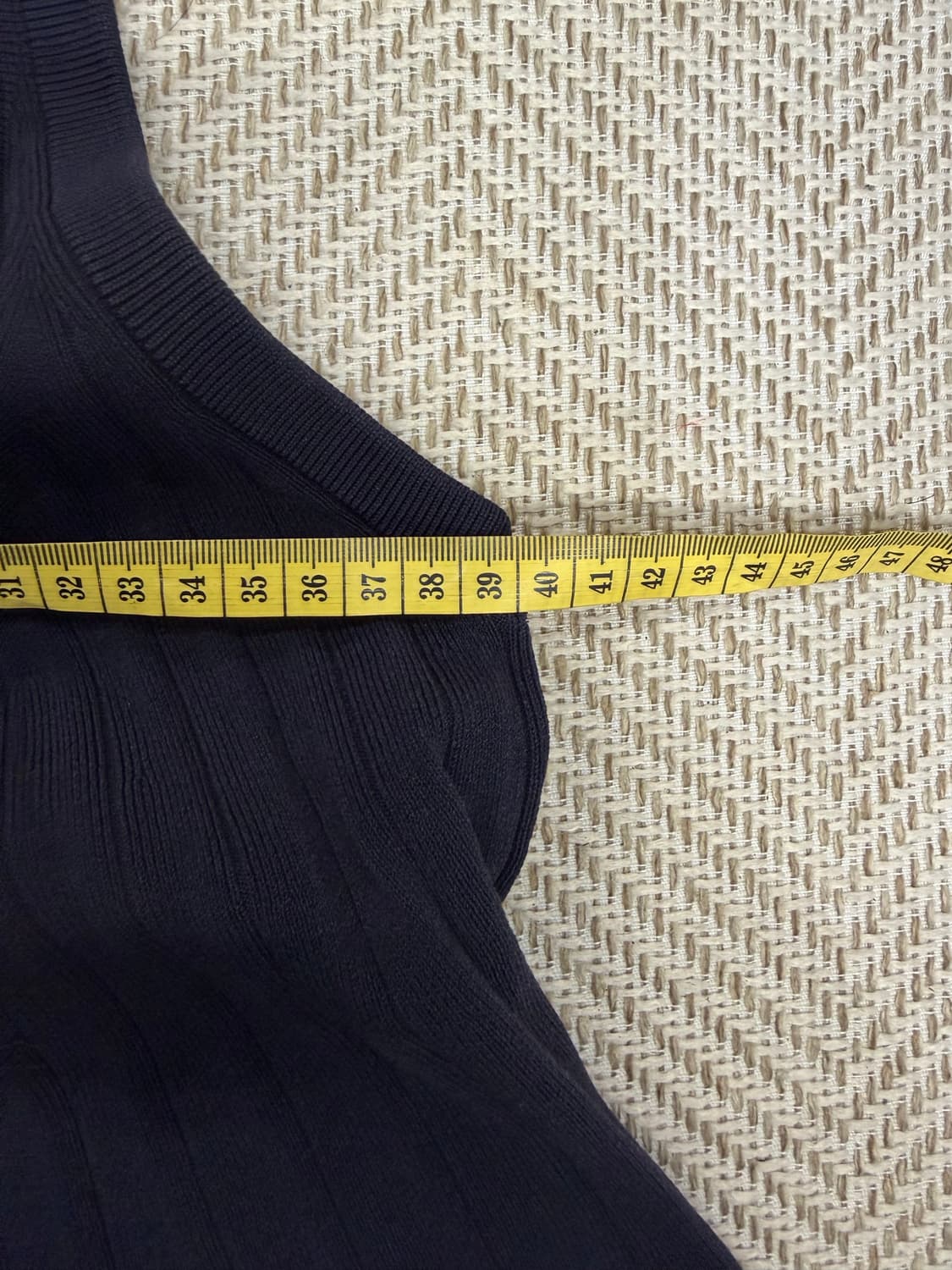 정품) COS 코스 넥라인 립 주름 니트 원피스 S 상품이미지8