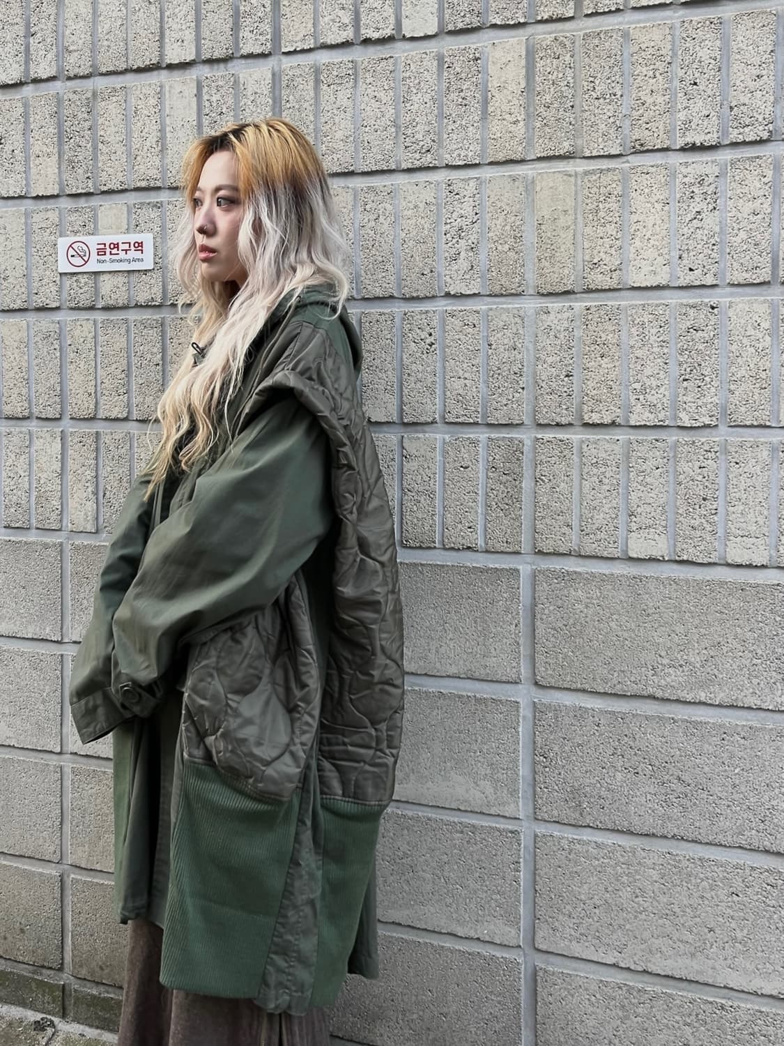 나나서카 군용 야상 리빌드 롱 코트 상품이미지4