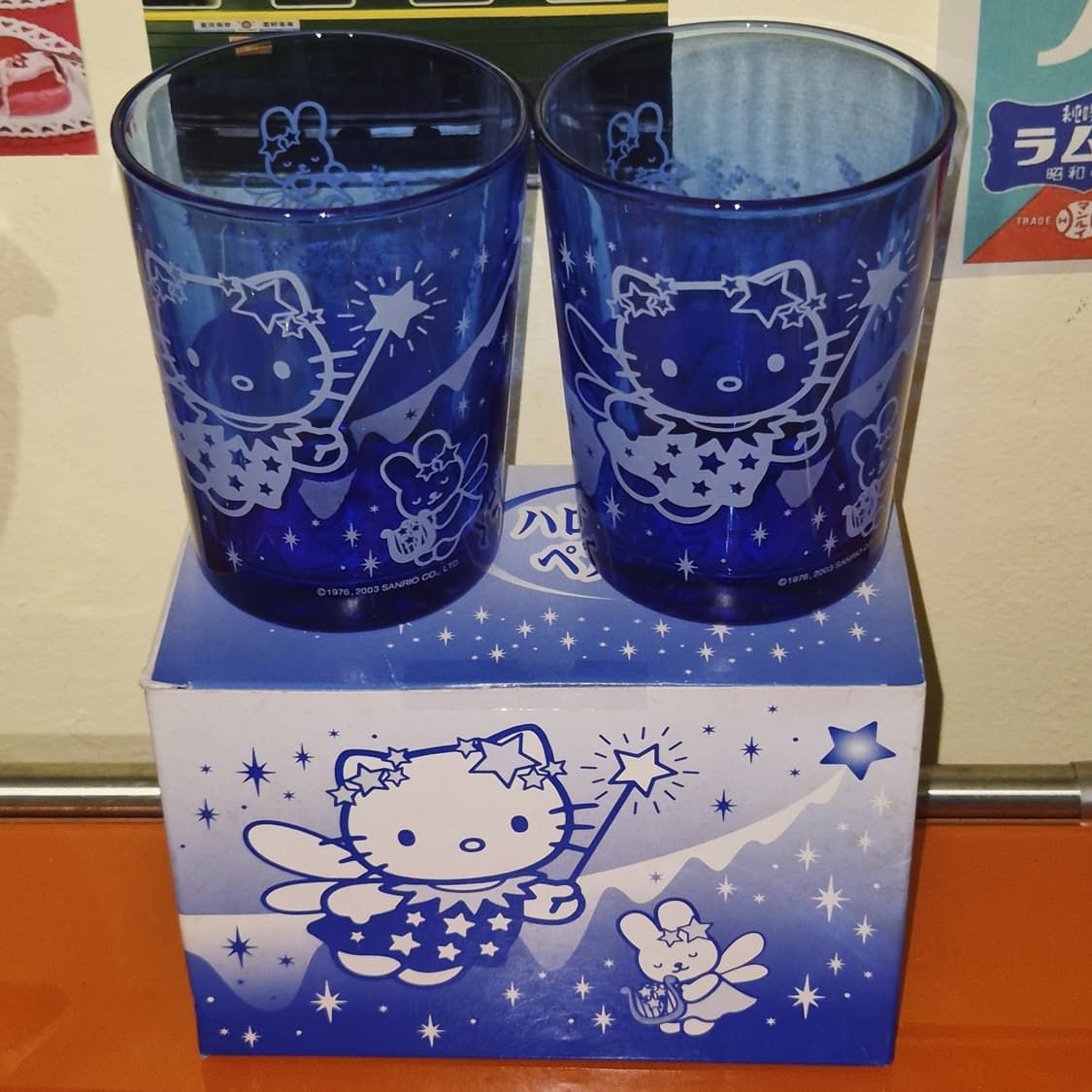 03s 고전 엔젤 키티 블루 텀블러 글라스 세트 상품이미지6