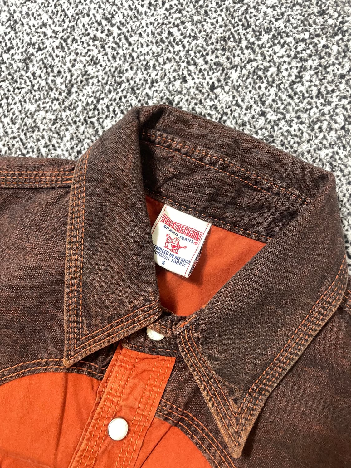 빈티지9. 트루릴리젼 웨스턴 핏 남방 셔츠 오렌지브라운 상품이미지3
