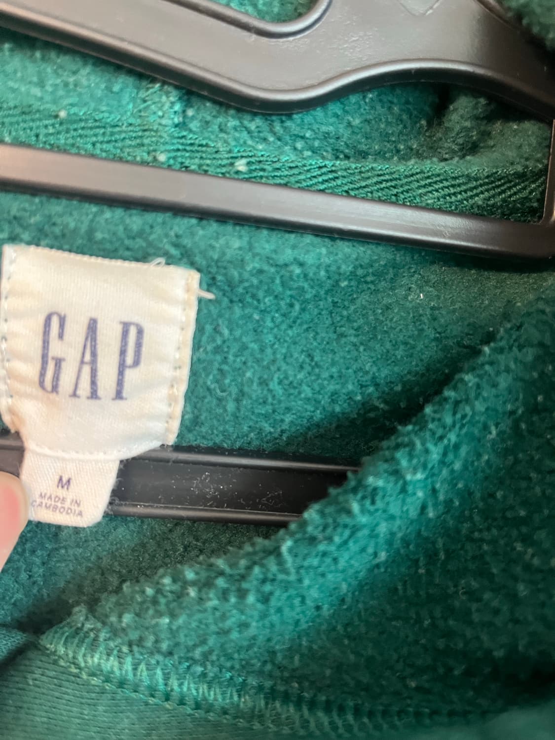 갭 GAP 찐녹 후드티 (M) 상품이미지4