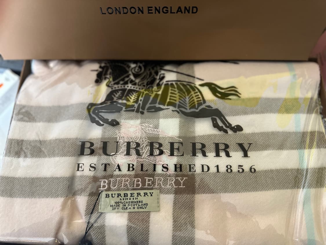 버버리 핑크  캐시미어체크 숄&머플러남여공용 상품이미지6