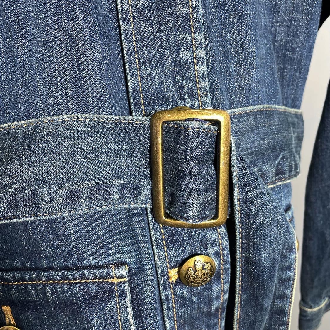 (새상품)랄프로렌 금장 로고 버튼 로브 셔츠 자켓 상품이미지4