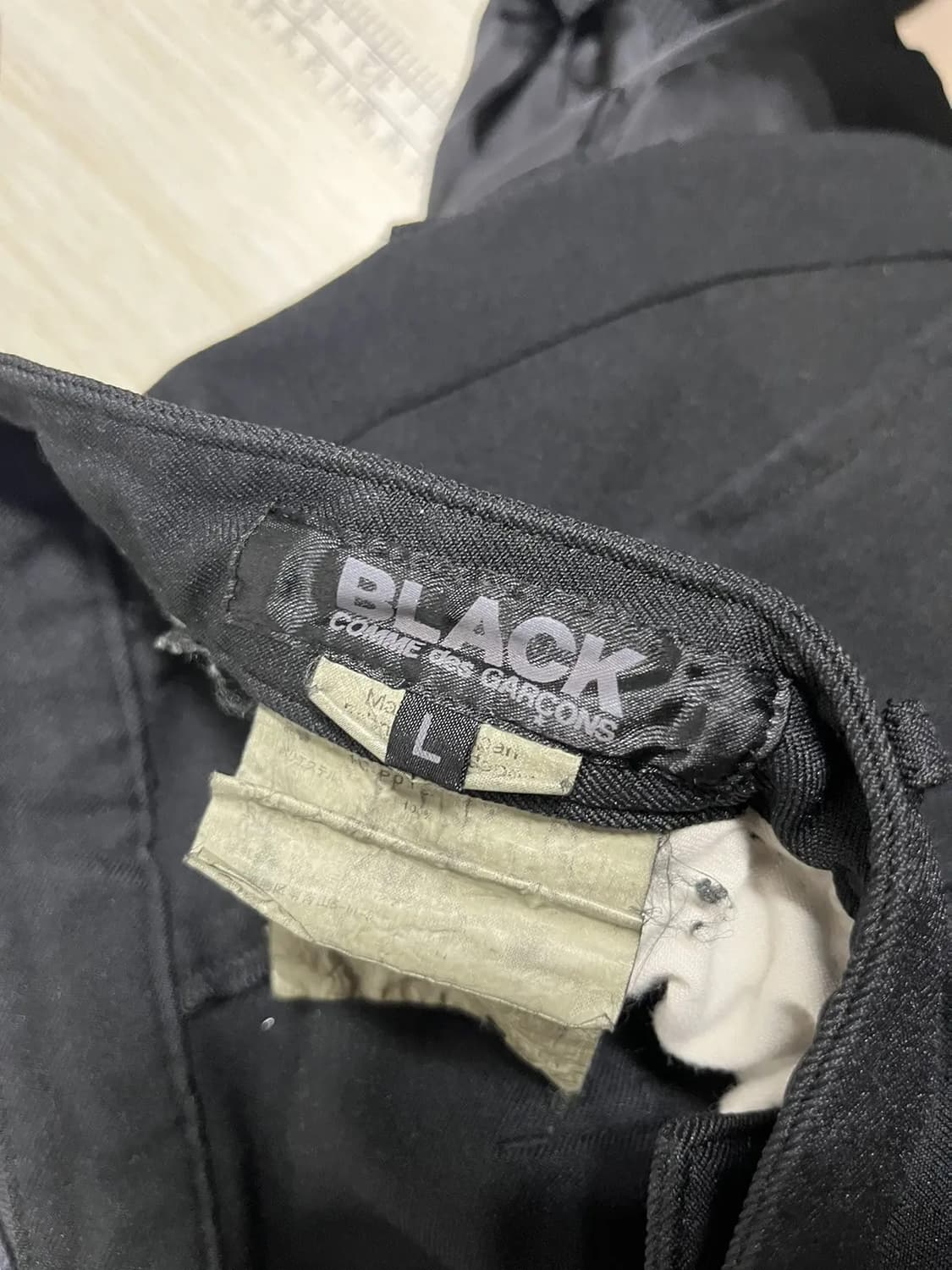 [L]꼼데가르송 블랙 지퍼 팬츠 상품이미지4