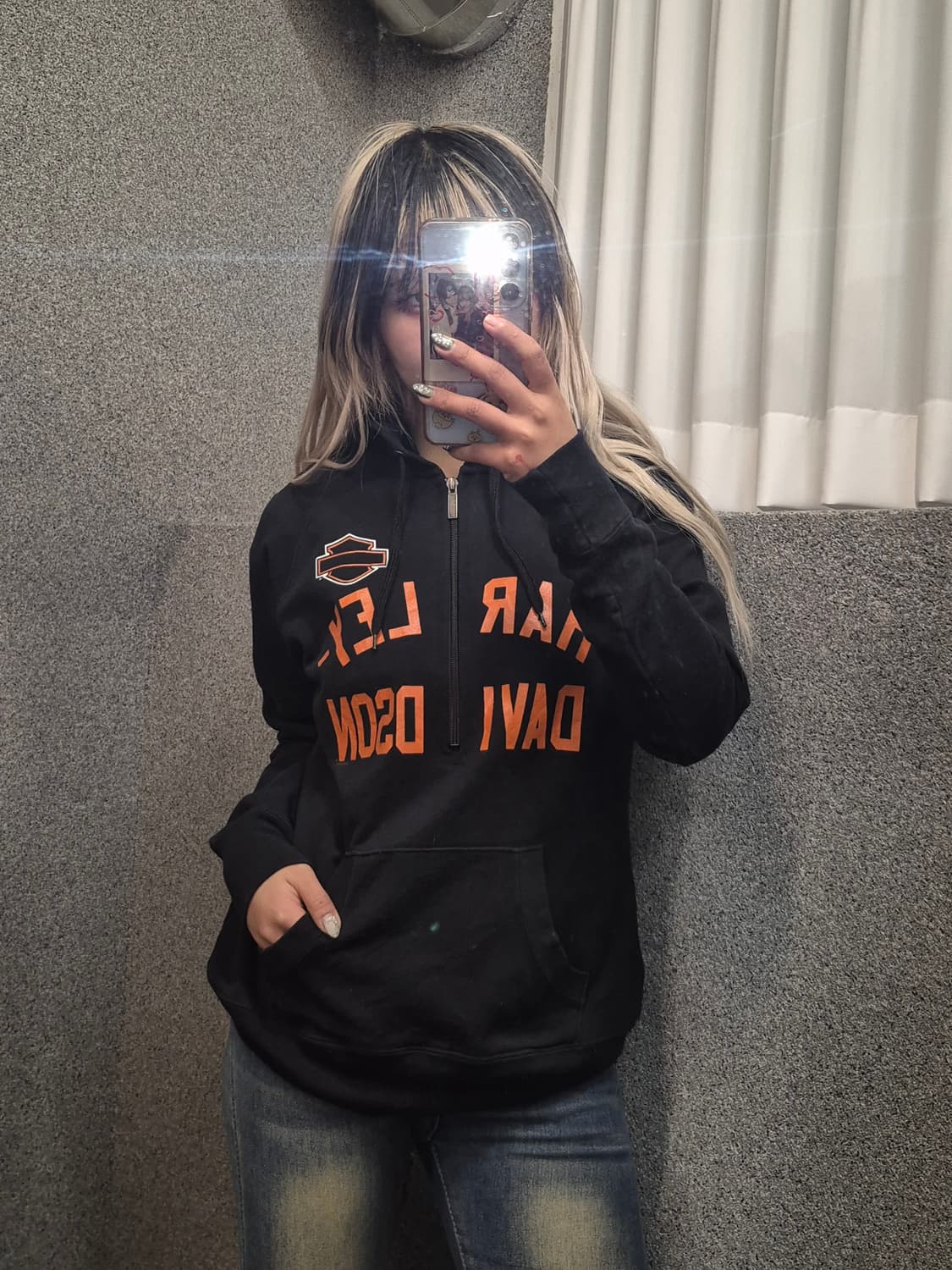HARLEY DAVIDSON HALF-HOODIE ZIPUP  상품이미지1