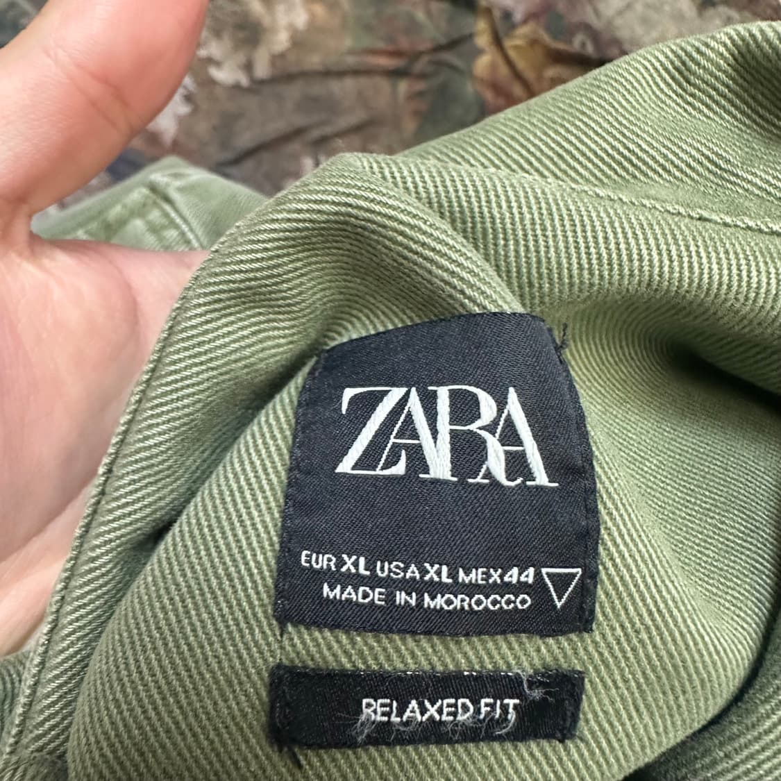 자라 빈티지 밀리터리 카키코튼집업자켓 XL 상품이미지3