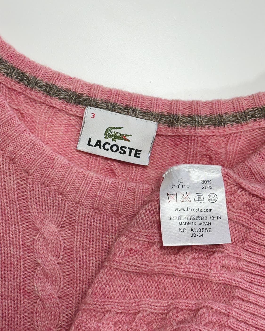 라코스테 핑크 케이블 니트 상품이미지4