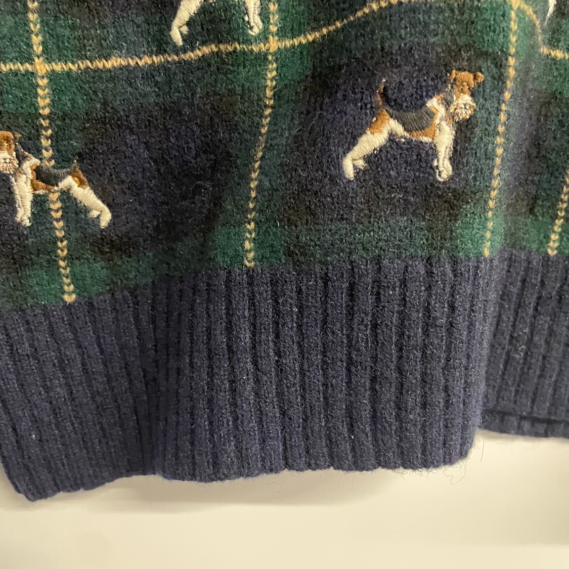 90s 폴로 랄프로렌 헌팅독 플레이드 니트 상품이미지4