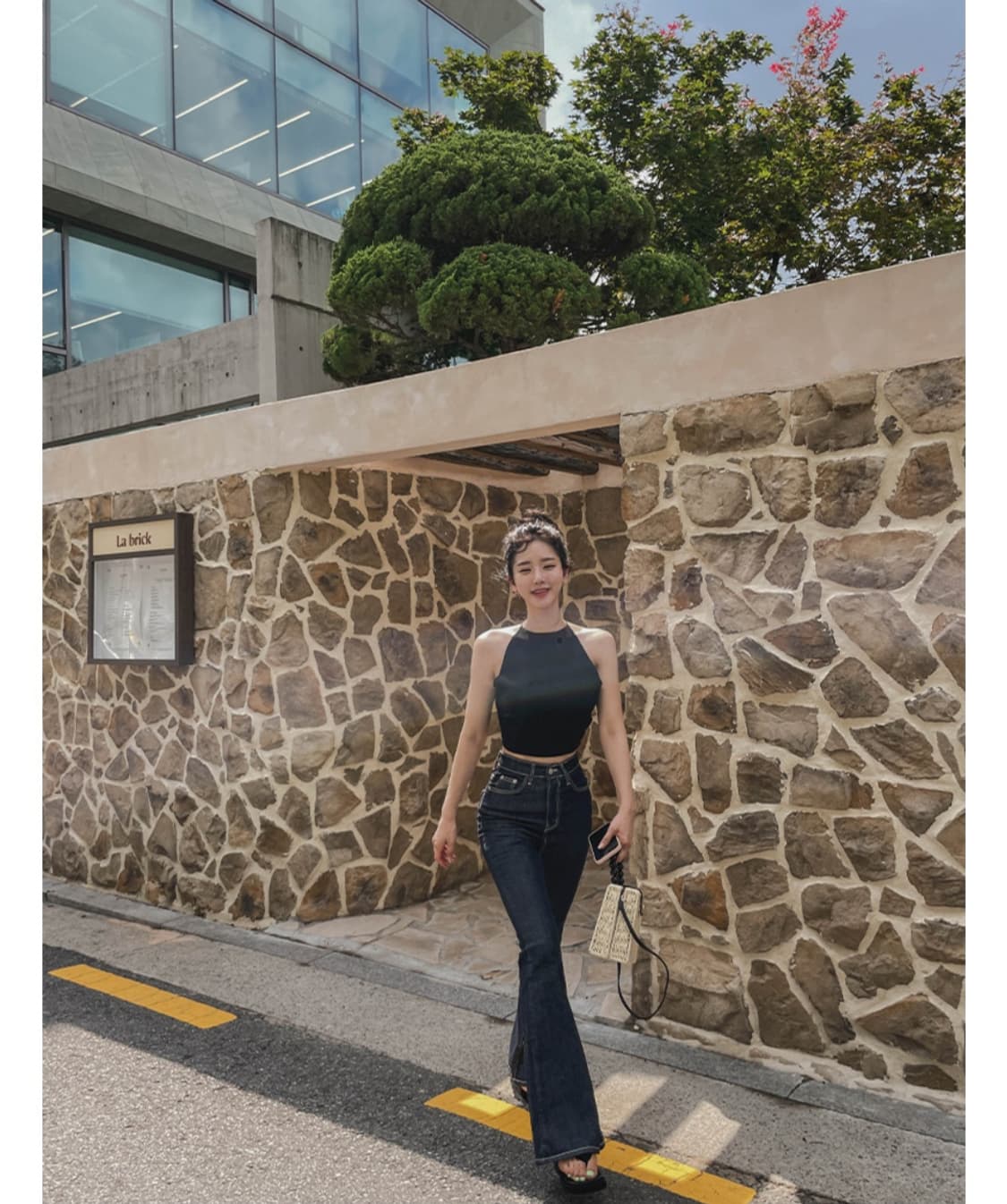 데님 플레어 하이웨스트 부츠컷 팬츠 M 상품이미지3