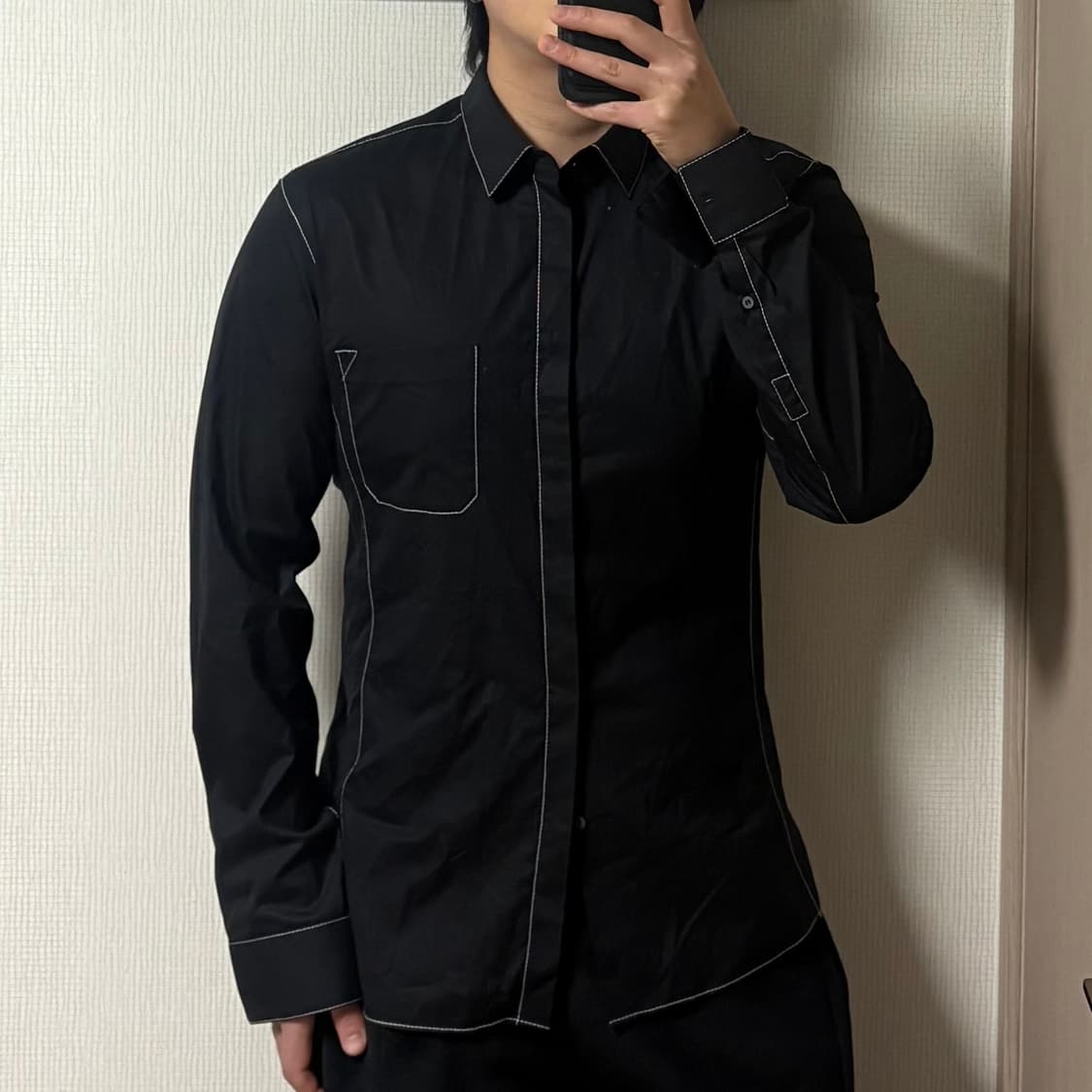 정품 캘빈클라인 CK 블랙 스티치 셔츠 상품이미지1