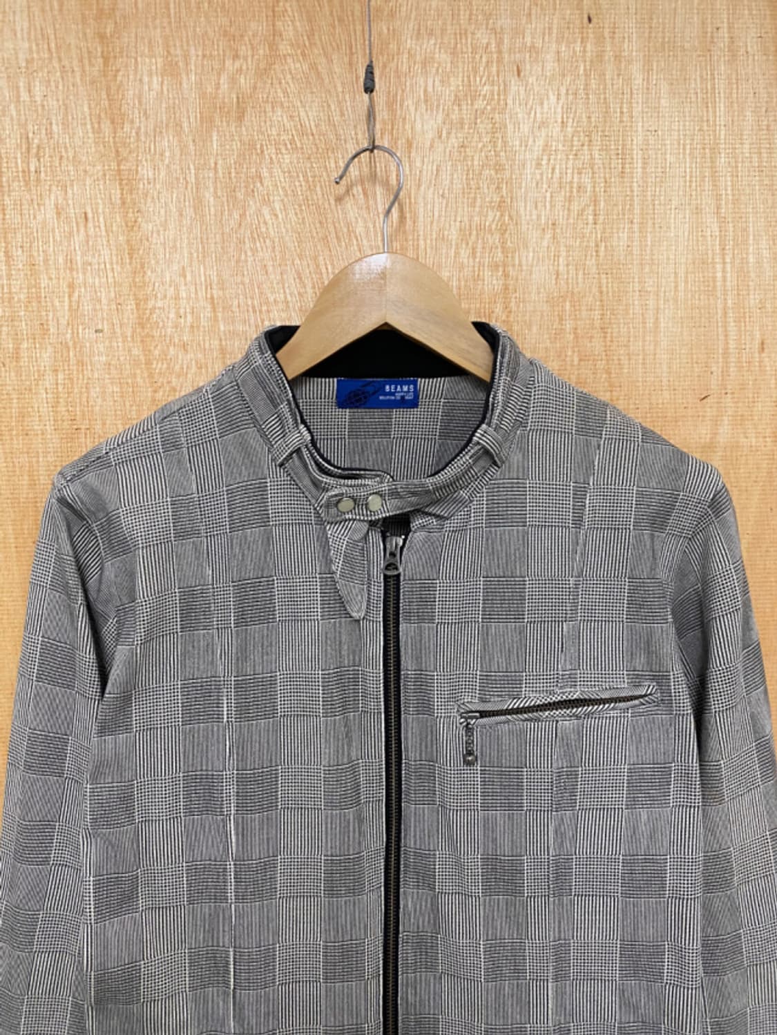 BEAMS glen check rider jacket 빔즈 라이더 자켓 상품이미지4