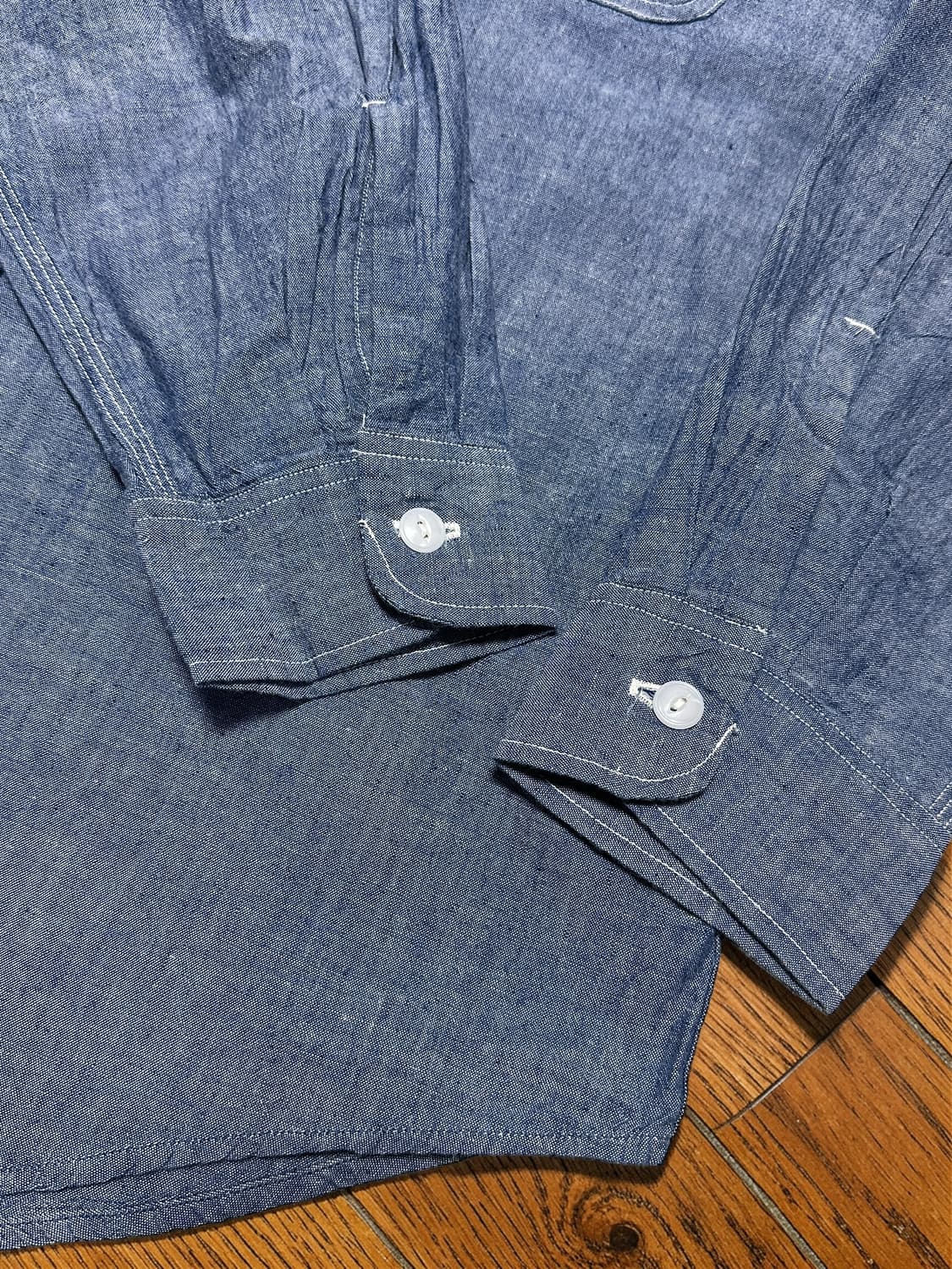 90s 슈가케인 삼브레이 워크셔츠 데드스탁 상품이미지2