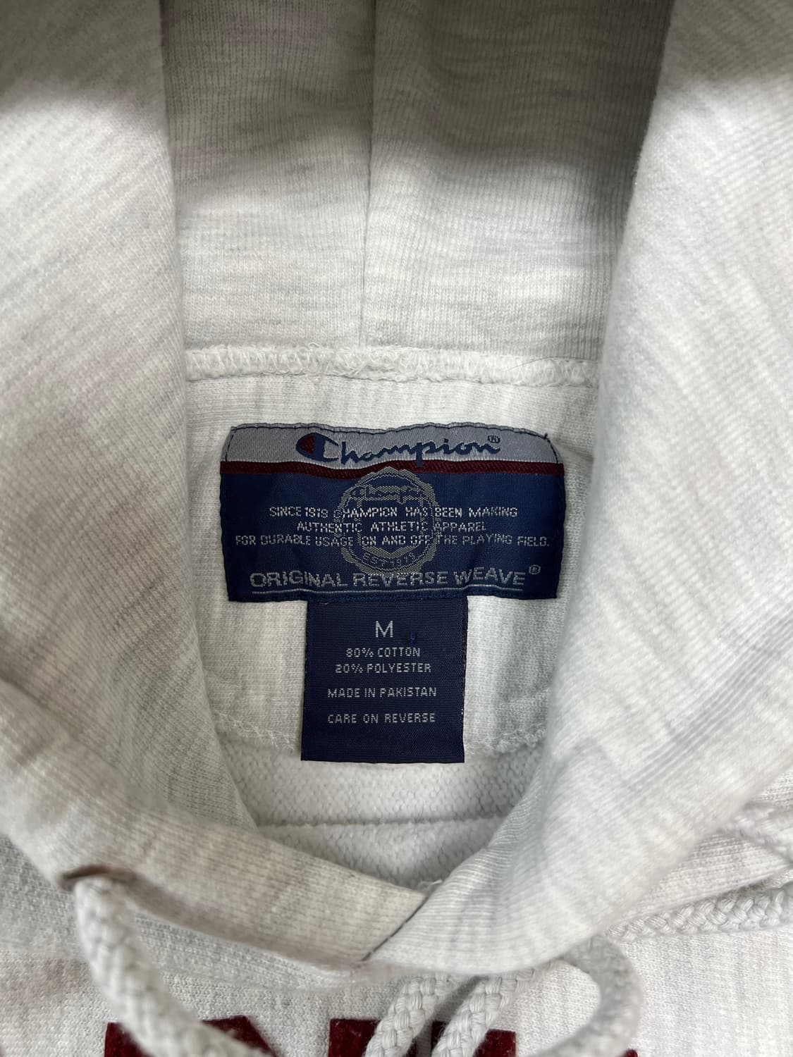 [M] 챔피온 00s 빈티지 리버스위브 하버드 오트밀 후드티 상품이미지5