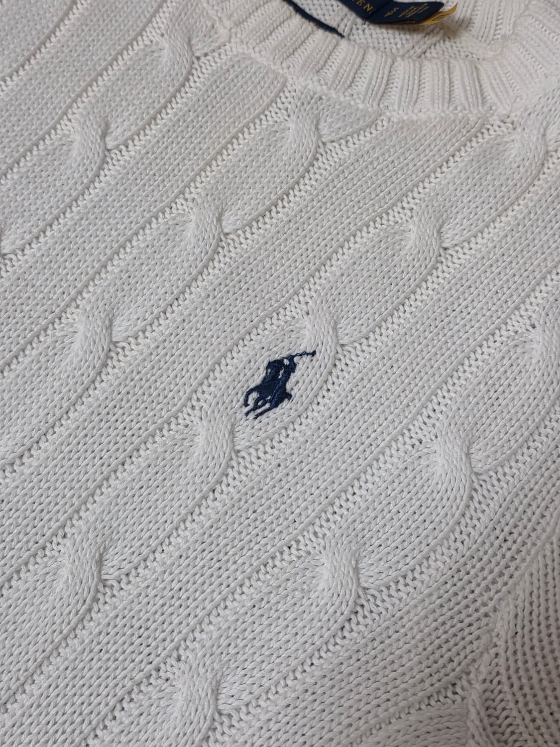 강민경 폴로 랄프로렌 케이블 반팔 니트 상품이미지4