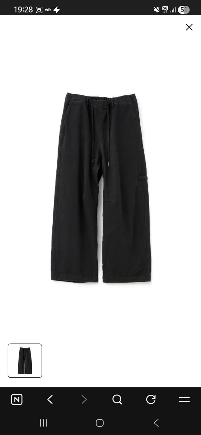 해칭룸 오버덕팬츠 블랙 4 상품이미지1