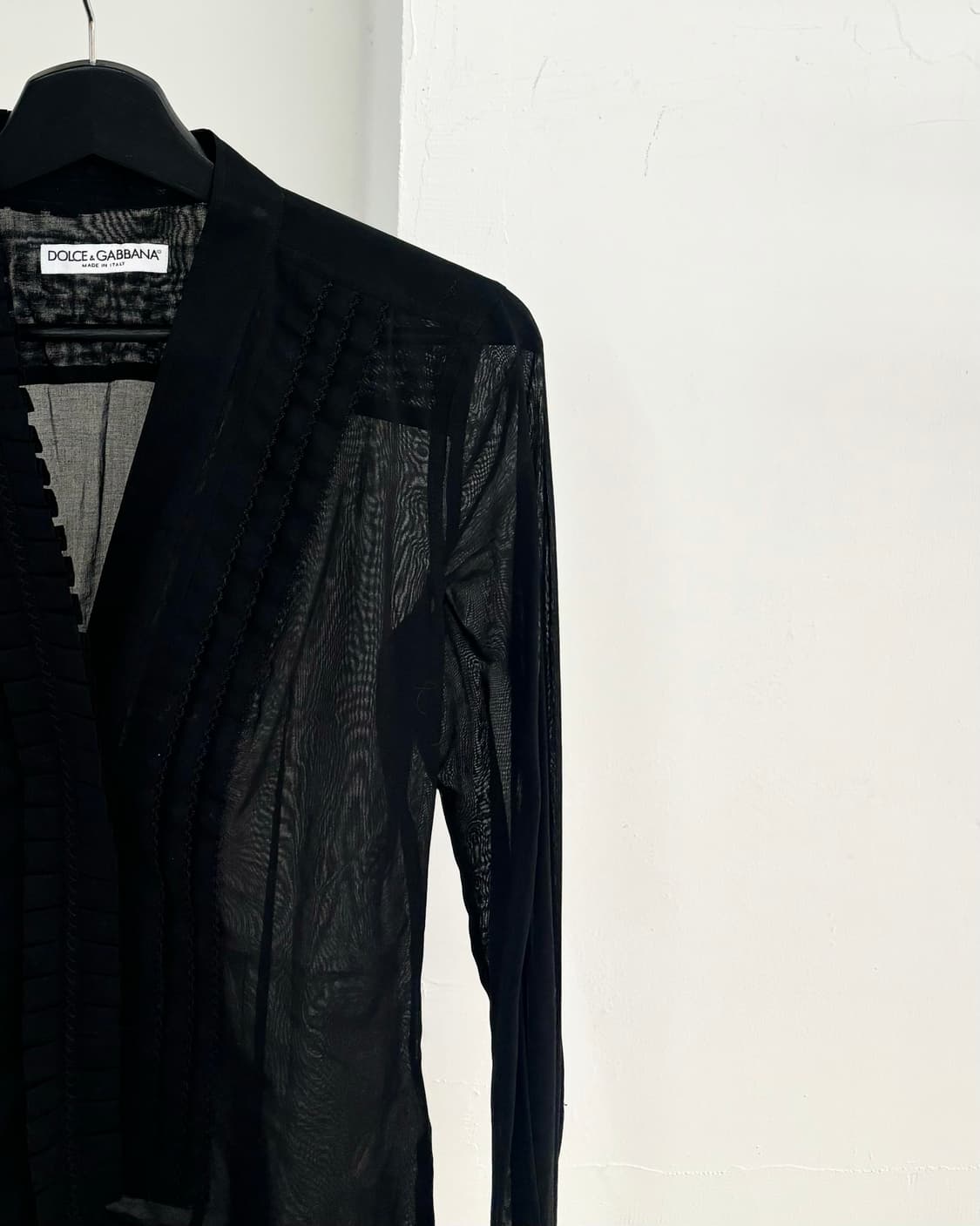 돌체 앤 가바나 블랙 시스루 셔츠 상품이미지4