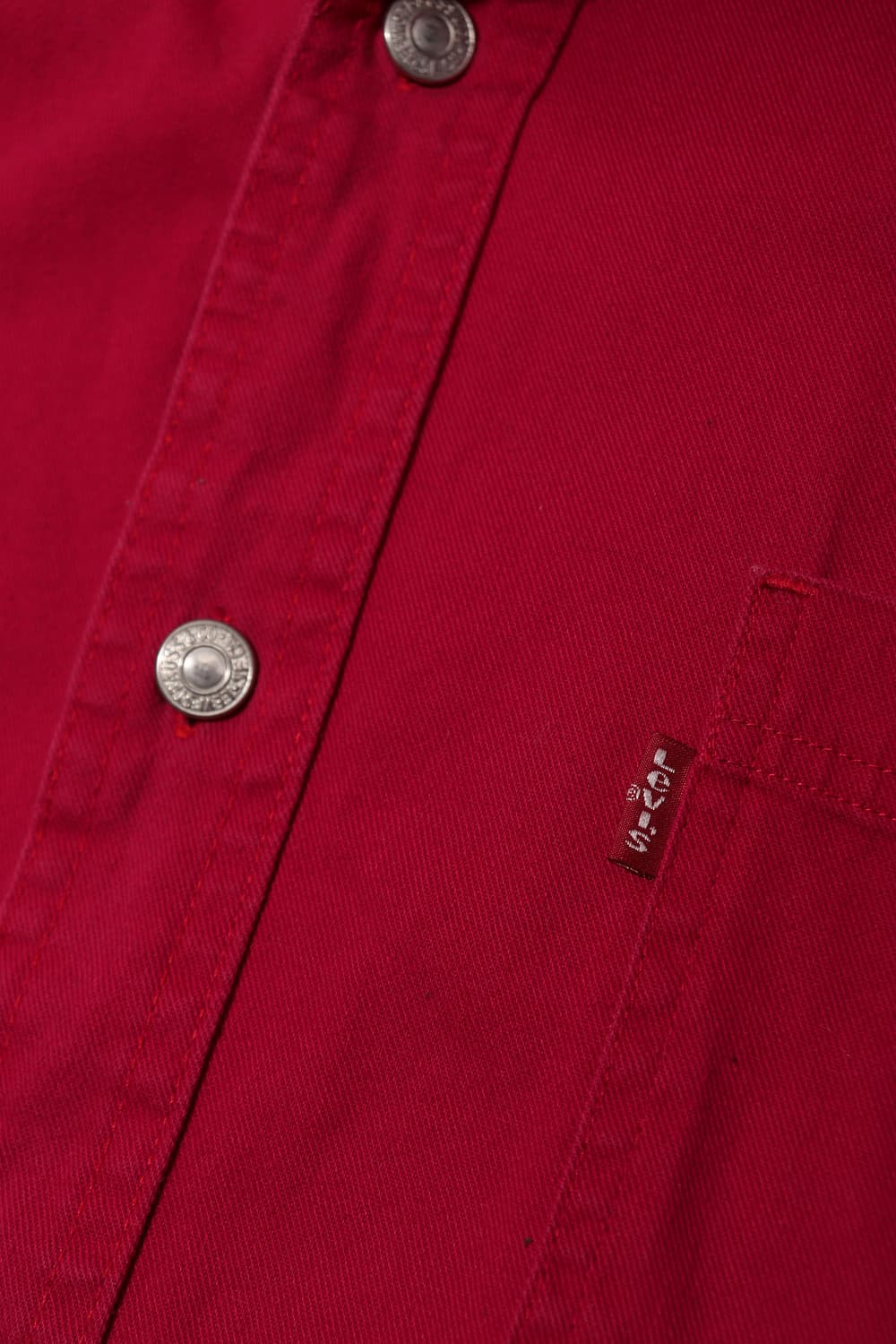 LEVIS 버튼 플라이 버건디 셔츠 size L 상품이미지6