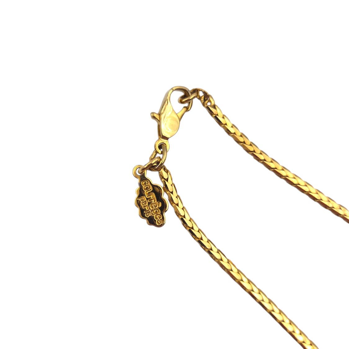 90s 프랑스 꾸레쥬 하트 물방울 크리스탈 초커 상품이미지4