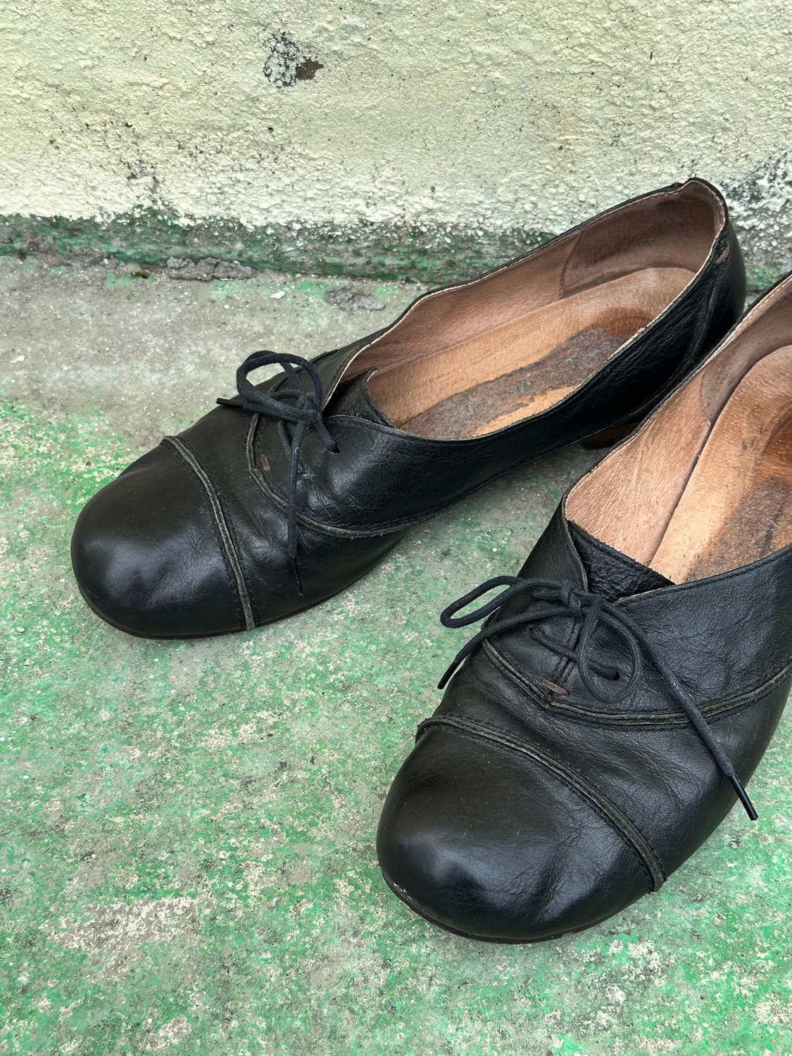 재팬빈티지 레더 레이스업 플랫 슈즈 상품이미지3