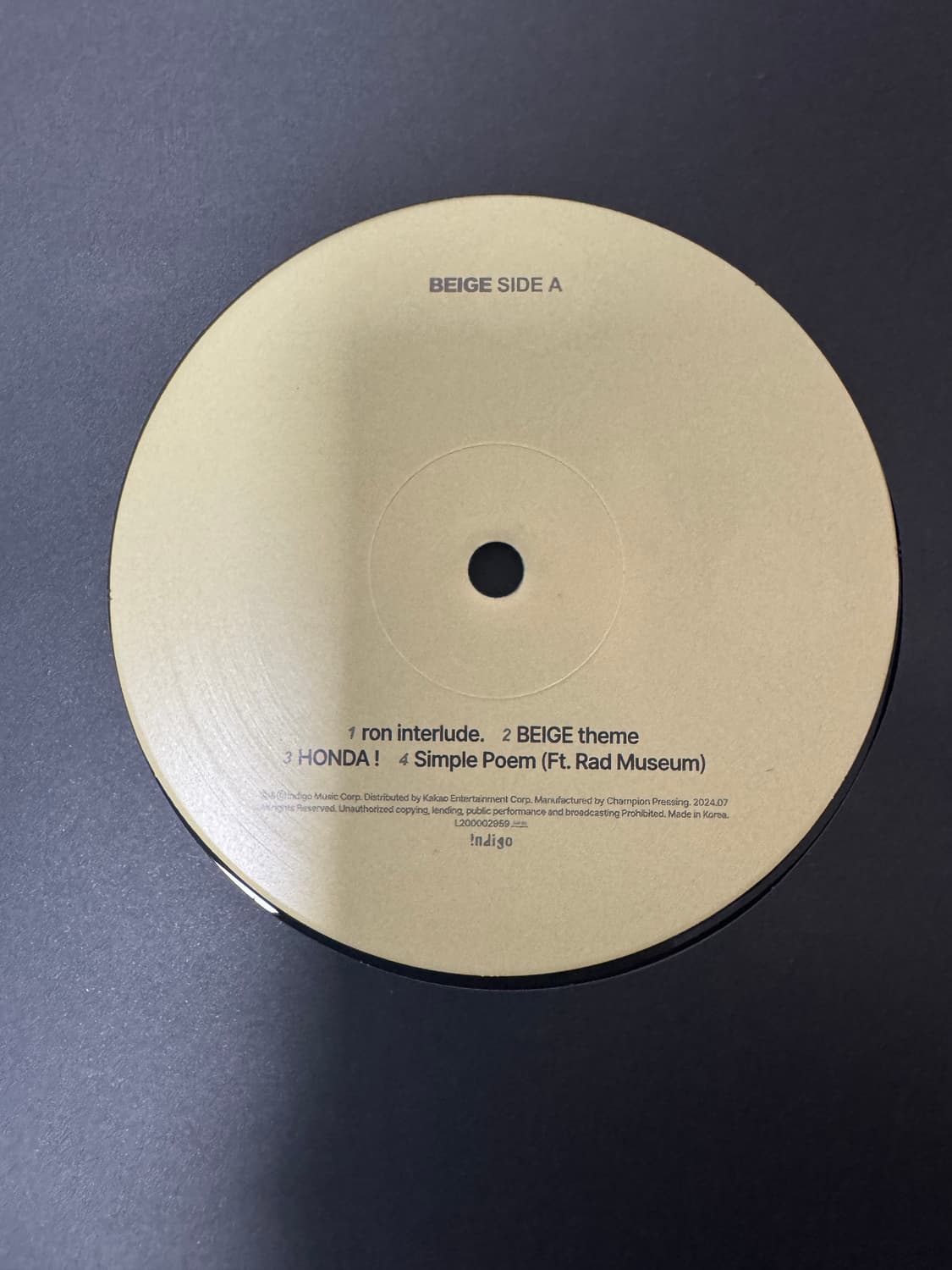 Kid Milli 키드밀리 BEIGE 친필 싸인반 상품이미지3