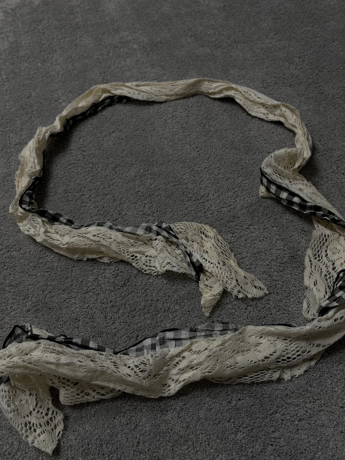 Vintage grunge mood slim scarf 상품이미지2