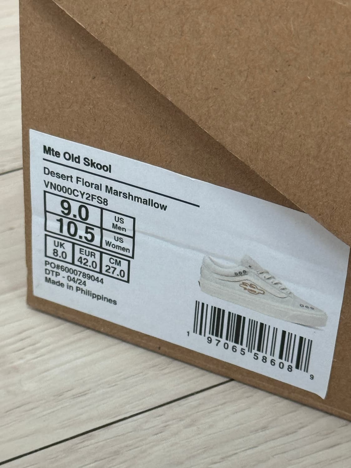 [새상품]반스 올드스쿨 데저트 플로럴 마쉬멜로우 화이트 크림270 상품이미지5