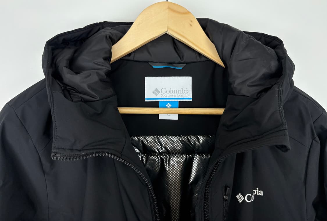 컬럼비아 블랙 후드 패딩 자켓 상품이미지2