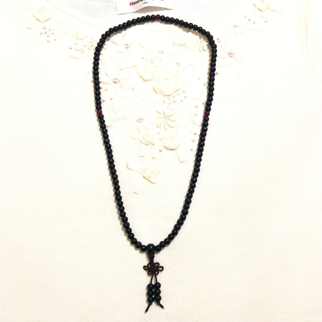 빈티지 목걸이 블랙 레드 염주 오리엔탈 긱시크 페어리 갸루 펑크 상품이미지1