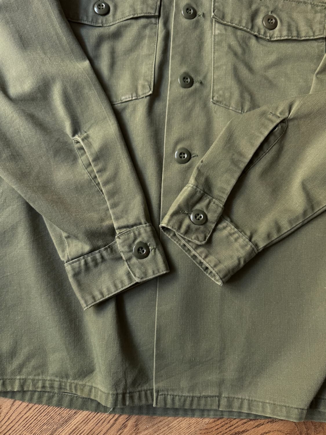 [M]70's 오리지널 U.S ARMY OG-507 밀리터리 셔츠 상품이미지4
