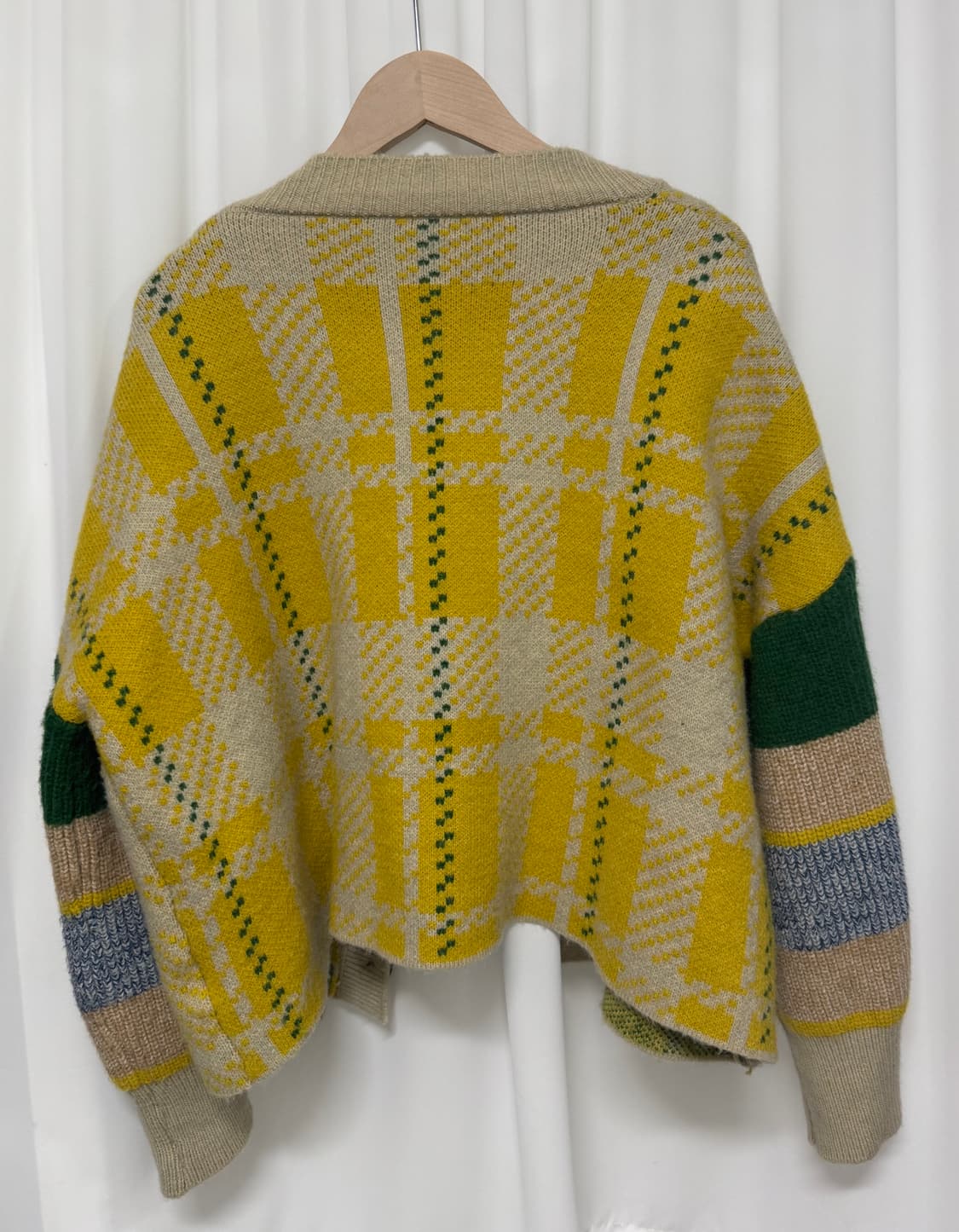 반에이크 체크 배색 가디건 상품이미지8