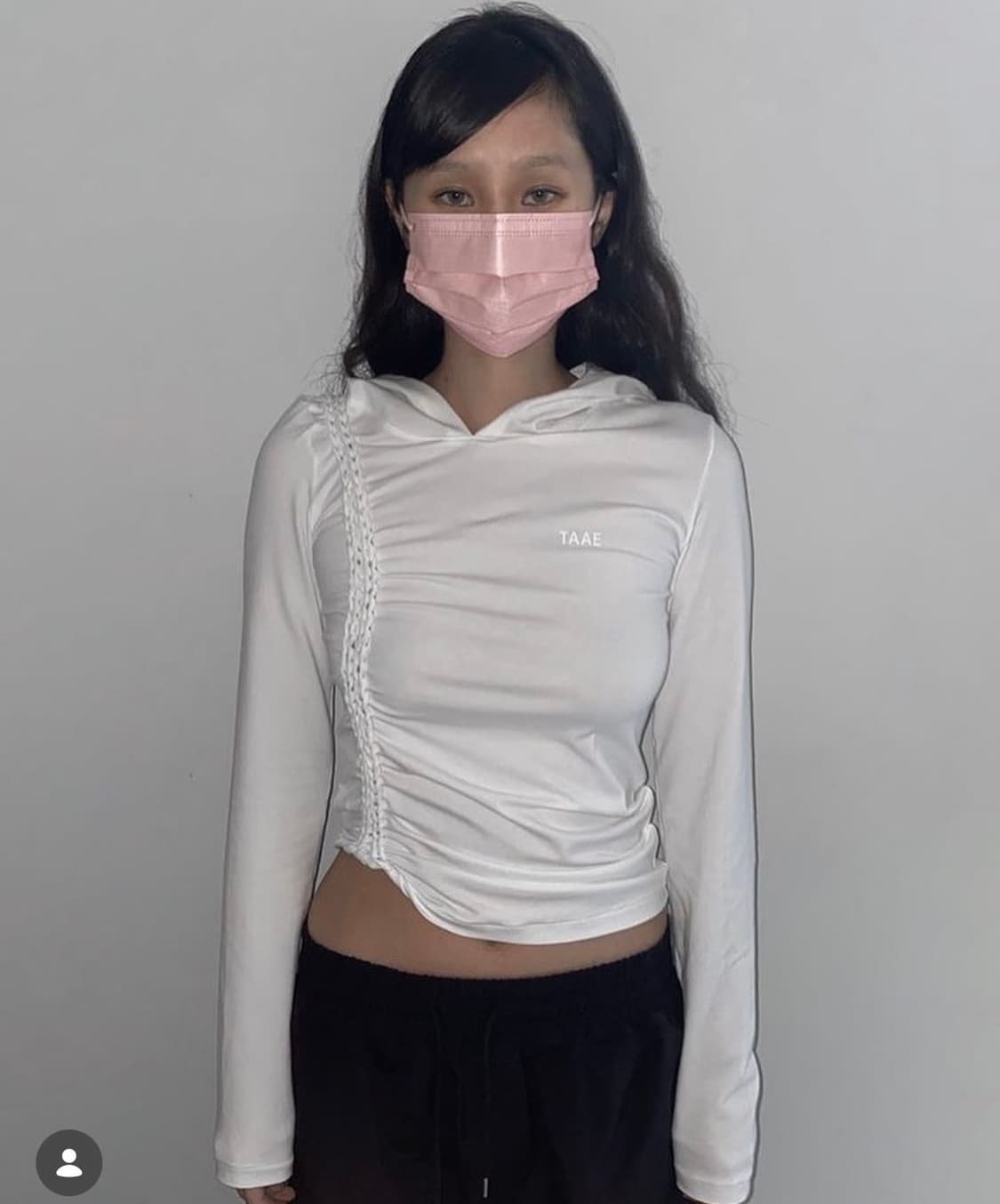 태 TAAE 셔링 긴팔 후드티 상품이미지1