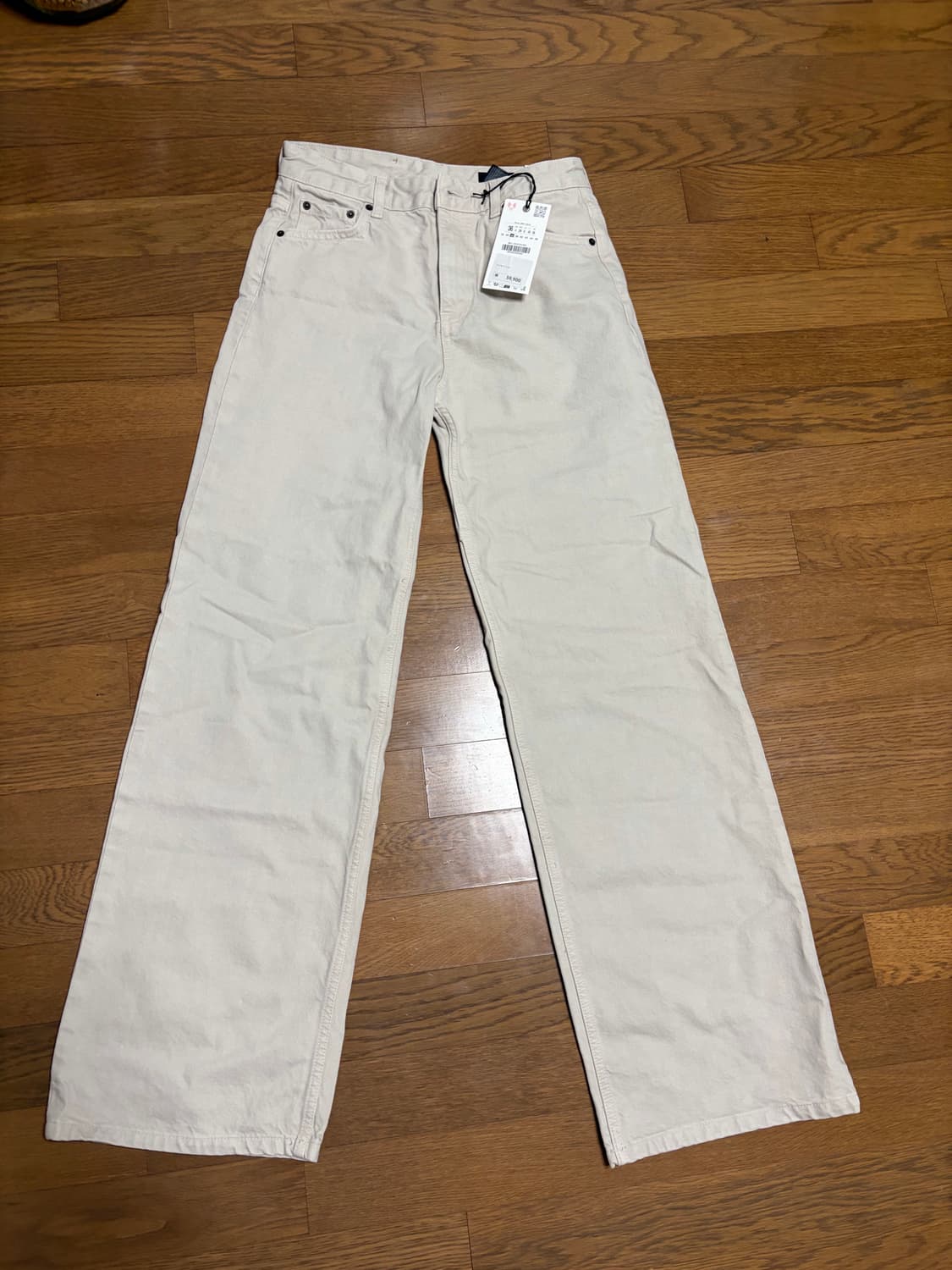 자라 ZW 컬렉션 와이드 데님 미드라이즈 wide 상품이미지6