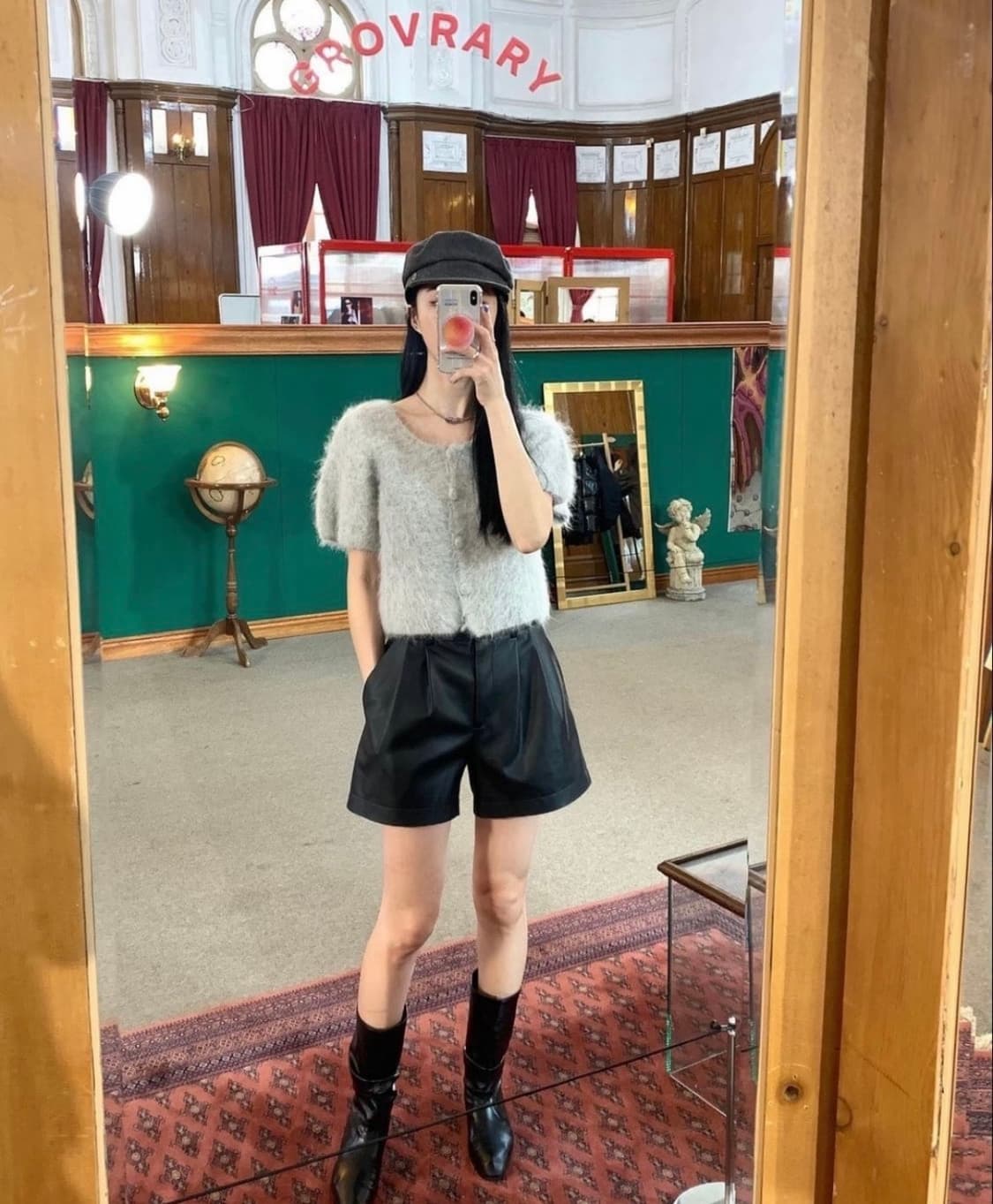 Grove 라벤더 크롭 니트 가디건 핑크!! 새상품 상품이미지4